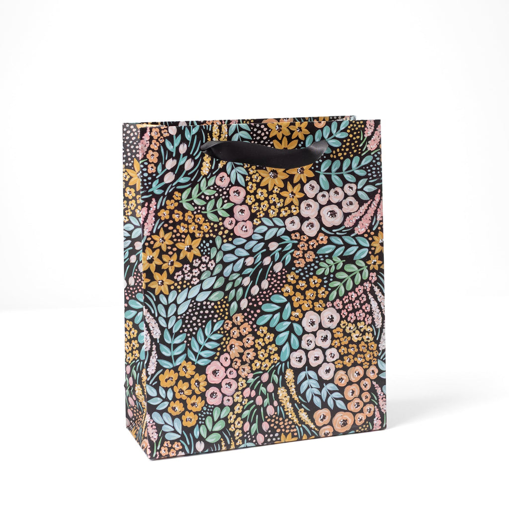 Black Floral Gift Bag - Freshie & Zero Studio Shop