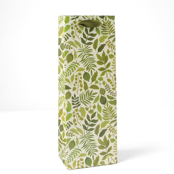 Forest floor gift bag with botanical design from Elyse Breanne Design, perfect for wrapping gifts with natural theme.