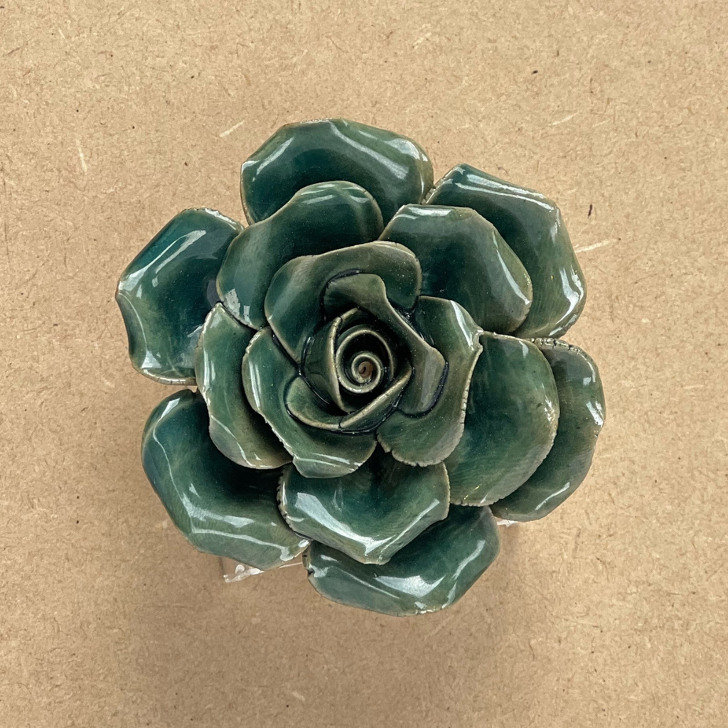 Ceramic Bloom: New Rose Teal - Freshie & Zero Studio Shop