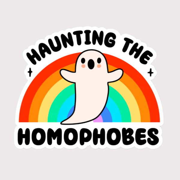 Haunting the Homophobes Sticker - Freshie & Zero Studio Shop