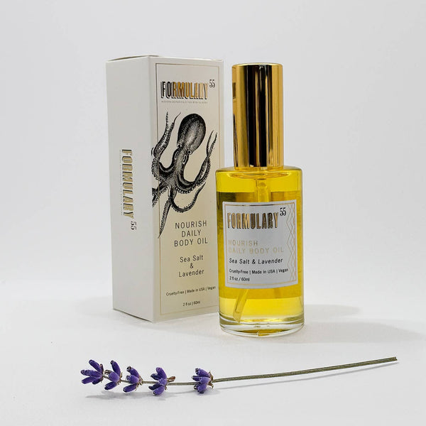 NEW Nourish Daily Body Oil -  Sea Salt & Lavender 2oz - Freshie & Zero Studio Shop