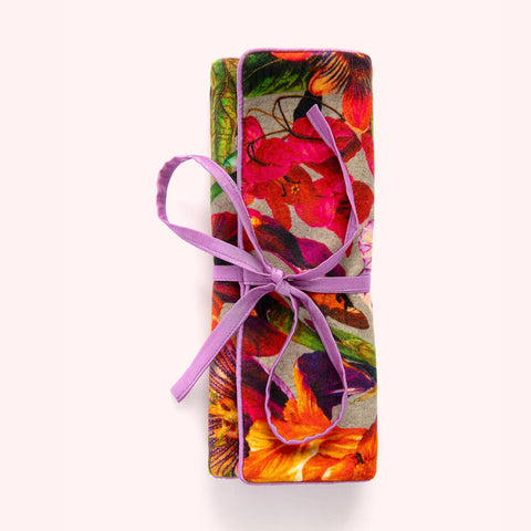 Travel Jewelry Holder by Powder - Purple Florals - Freshie & Zero Studio Shop