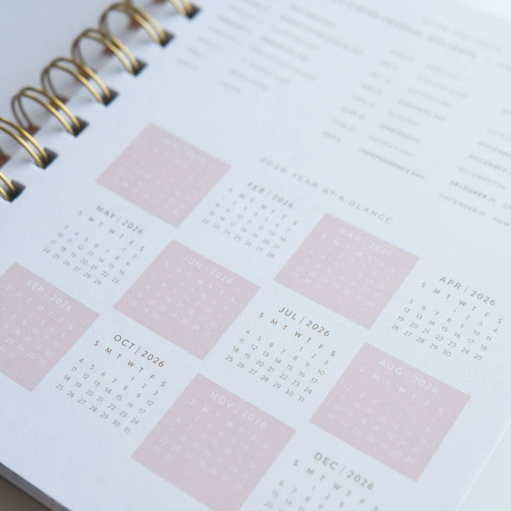 2026 Pocket Size Planner | Coral Floral - Freshie & Zero Studio Shop