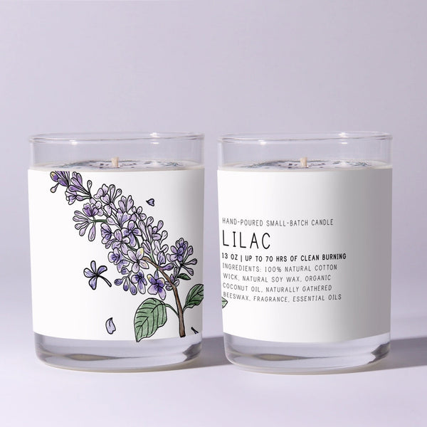 Lilac 7oz Just Bee Candle - Freshie & Zero Studio Shop