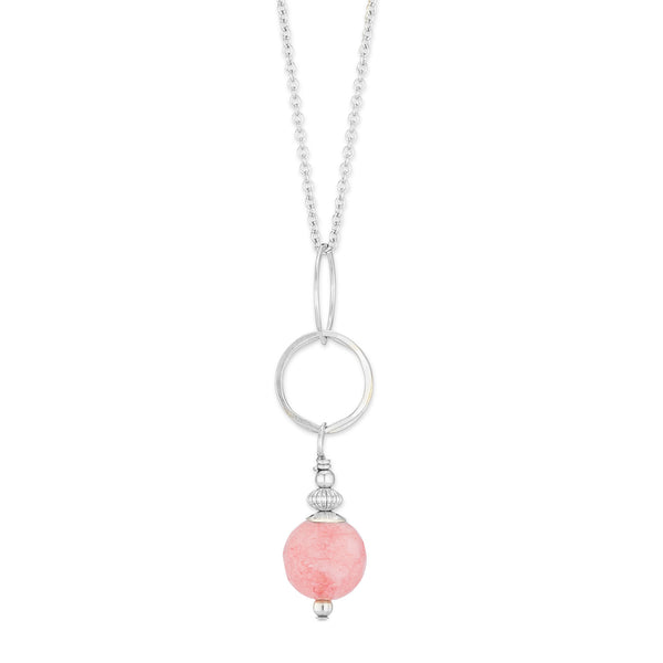 ella drop necklace with pink jade - Freshie & Zero Studio Shop