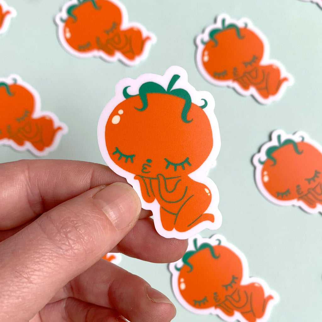 Kissy Tomato Vinyl Sticker - Freshie & Zero Studio Shop