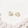 Quilt Block Studs | Coastal Blue and Yellow - Freshie & Zero Studio Shop