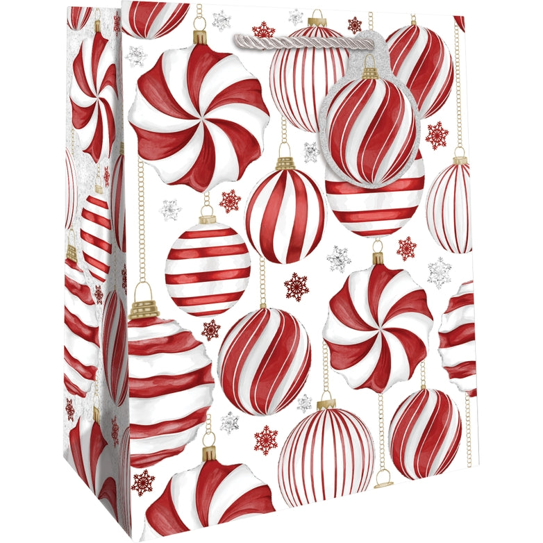 Red and White Ornaments Gift Bag - Freshie & Zero Studio Shop
