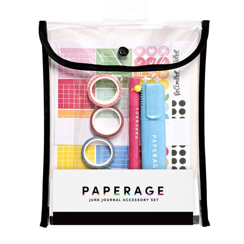 Paperage Dot Journal Accessory Kit with colorful stickers, tabs, and journaling supplies
