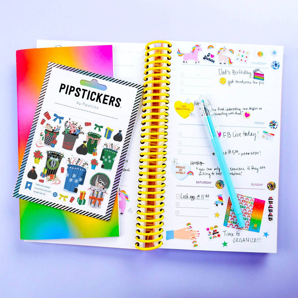 Trash Can Tidings Sticker Sheet by Pipstickers - Freshie & Zero Studio Shop