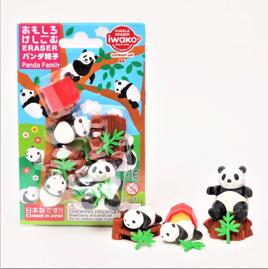 Iwako Panda Family Puzzle Erasers Set - Freshie & Zero Studio Shop