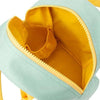 Mint Happy Bread Lunch Bag by Fluf, a colorful fabric bag with a bread pattern, designed for carrying lunch and snacks.