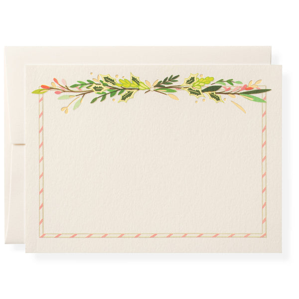 Winter Greenery Note Cards: Box of 10 - Freshie & Zero Studio Shop