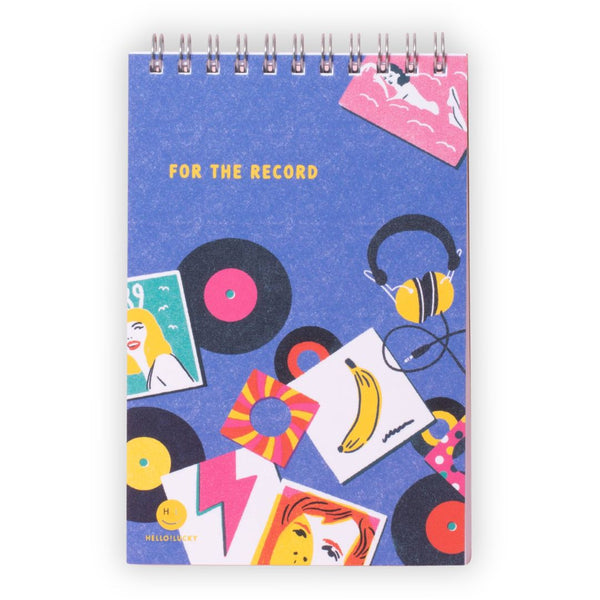 Egg Press Manufacturing 4x6" blank spiral notepad with white pages, ideal for notes and sketches, featuring a sturdy spiral binding.