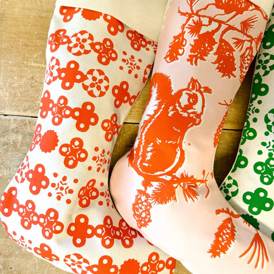 Nordic Classic Christmas Stocking - Anthro Orange | Erin Flett - Freshie & Zero Studio Shop