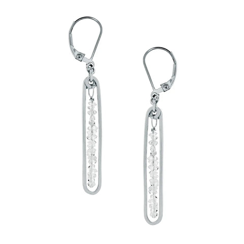 Freshie & Zero Lyric Earrings with sparkling Herkimer Diamonds, featuring delicate metalwork and gemstone accents.