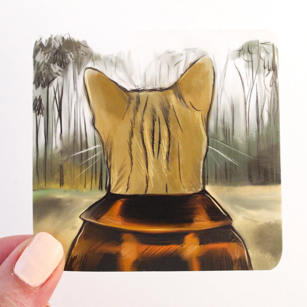 SwiftieCat Fall Forest Cat Vinyl Sticker - Freshie & Zero Studio Shop
