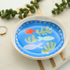 Fish + Seaweed Round Blue Trinket Dish - Freshie & Zero Studio Shop