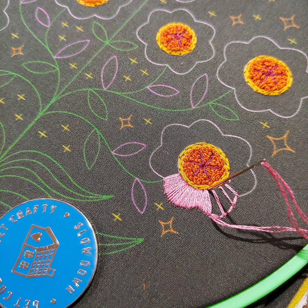 Enchanted Floral Embroidery Kit by Cozyblue - Freshie & Zero Studio Shop