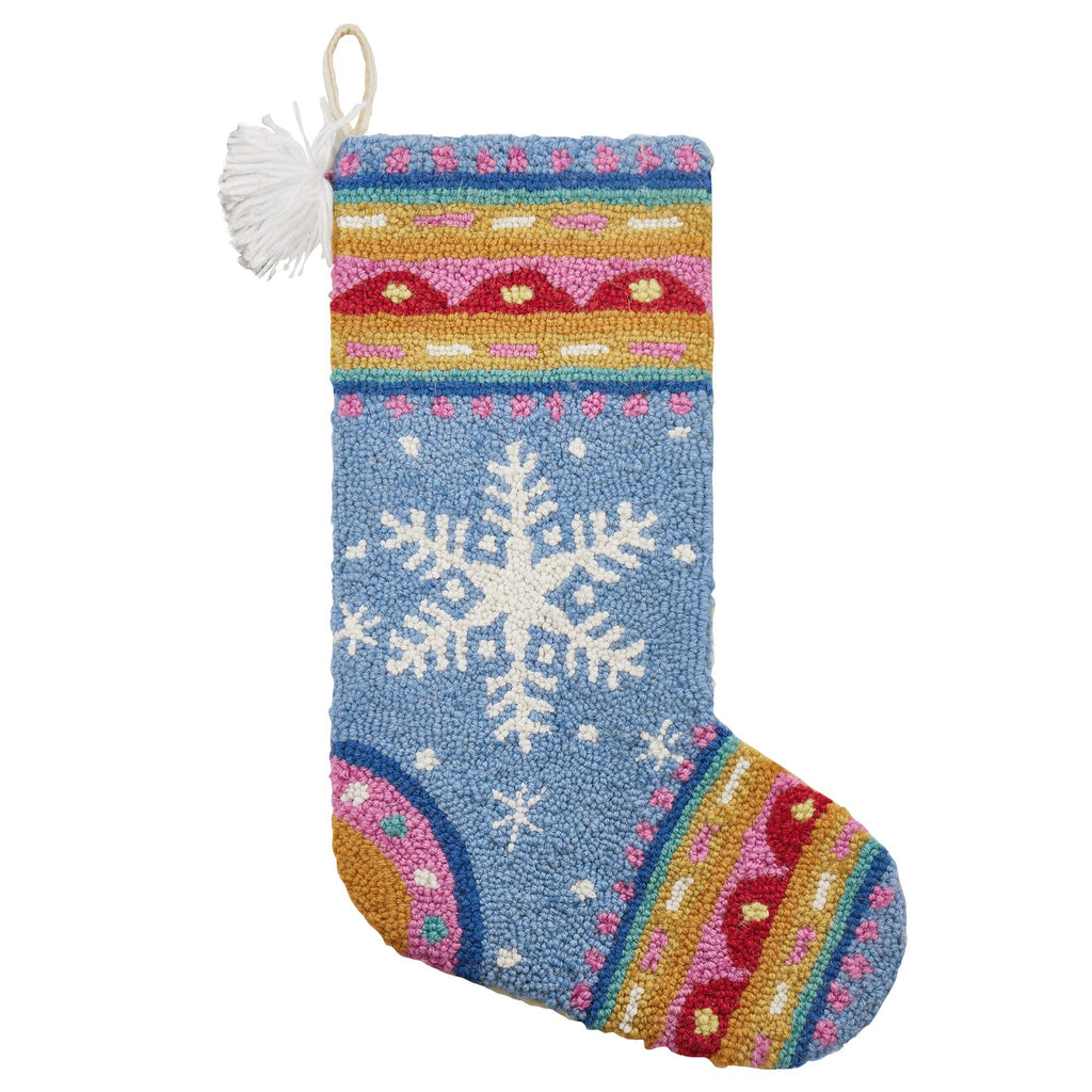 Fair Isle Snowflake Hook Stocking With Tassels - Freshie & Zero Studio Shop