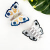 Acetate Butterfly Hair Claw, Floral Design: Blue - Freshie & Zero Studio Shop