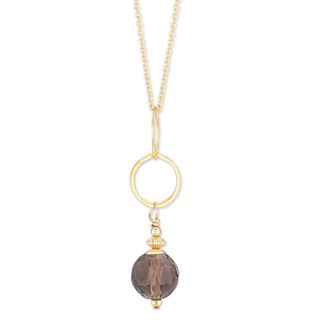 ella drop necklace with smoky quartz - Freshie & Zero Studio Shop
