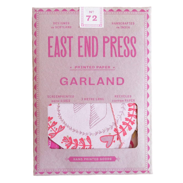 Love Birds Screen Printed Paper Garland - Freshie & Zero Studio Shop
