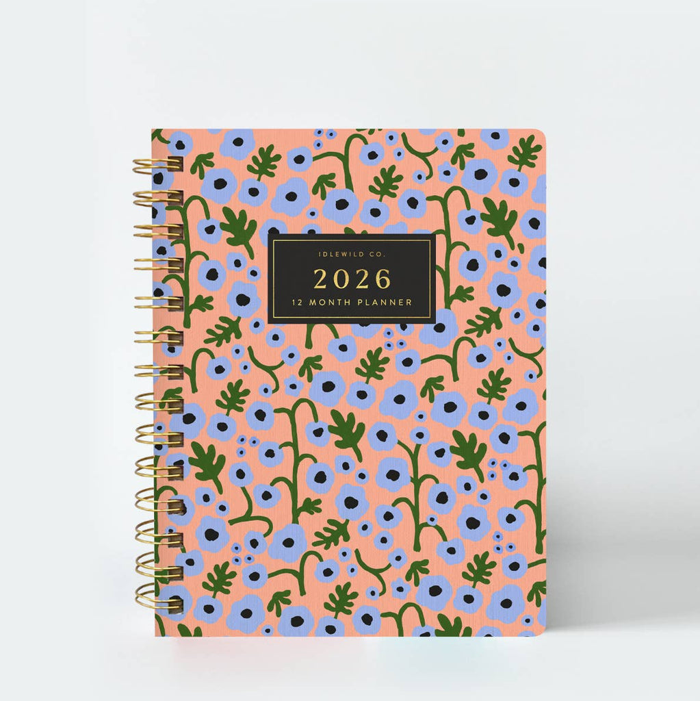 2026 Pocket Size Planner | Coral Floral - Freshie & Zero Studio Shop