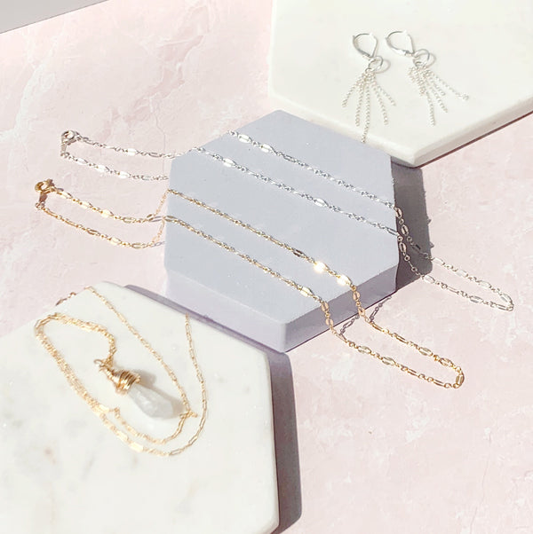 Sequin Layering Chain Necklace - Freshie & Zero Studio Shop