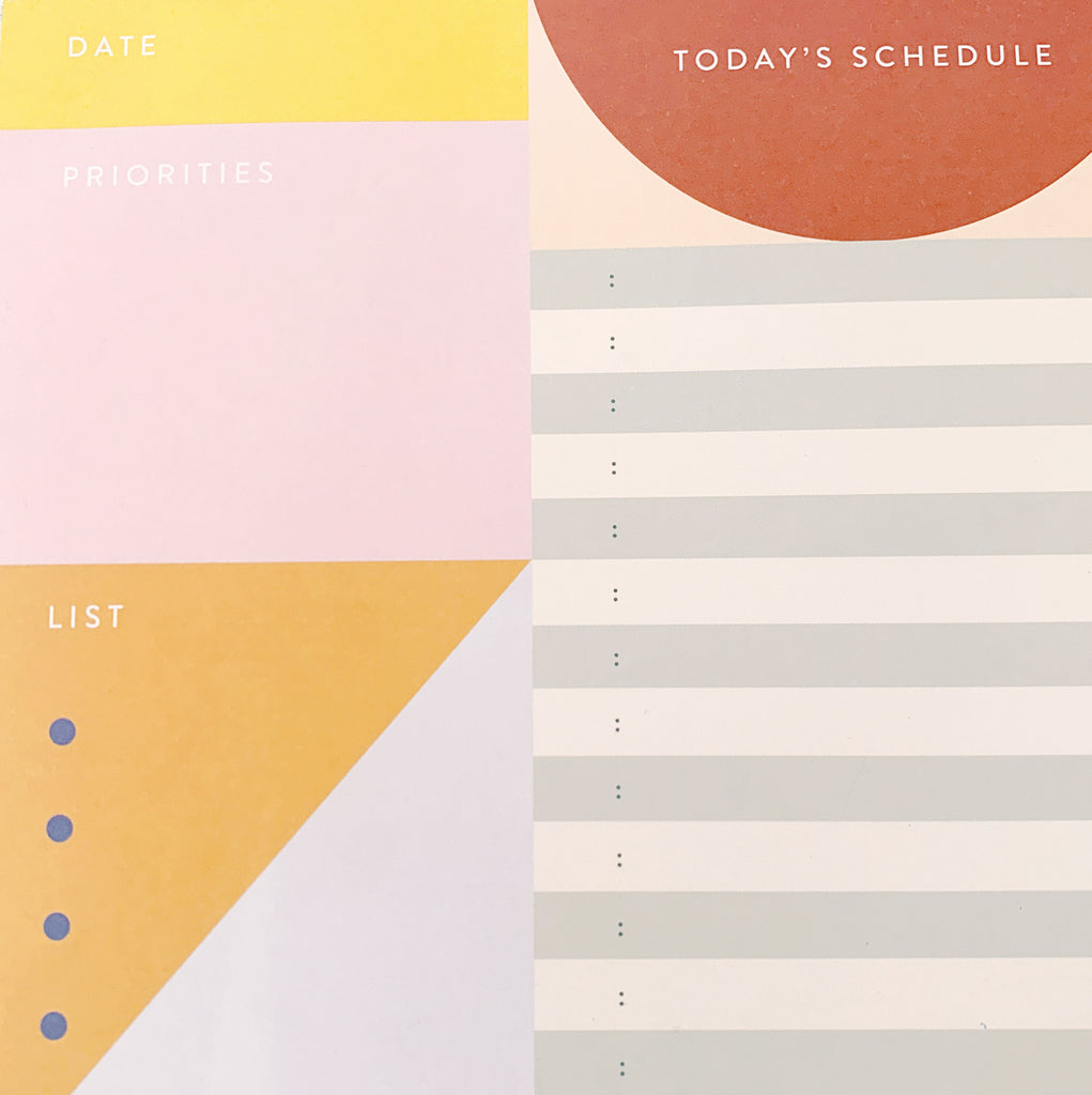Color Block Schedule Desk Pad - Freshie & Zero Studio Shop