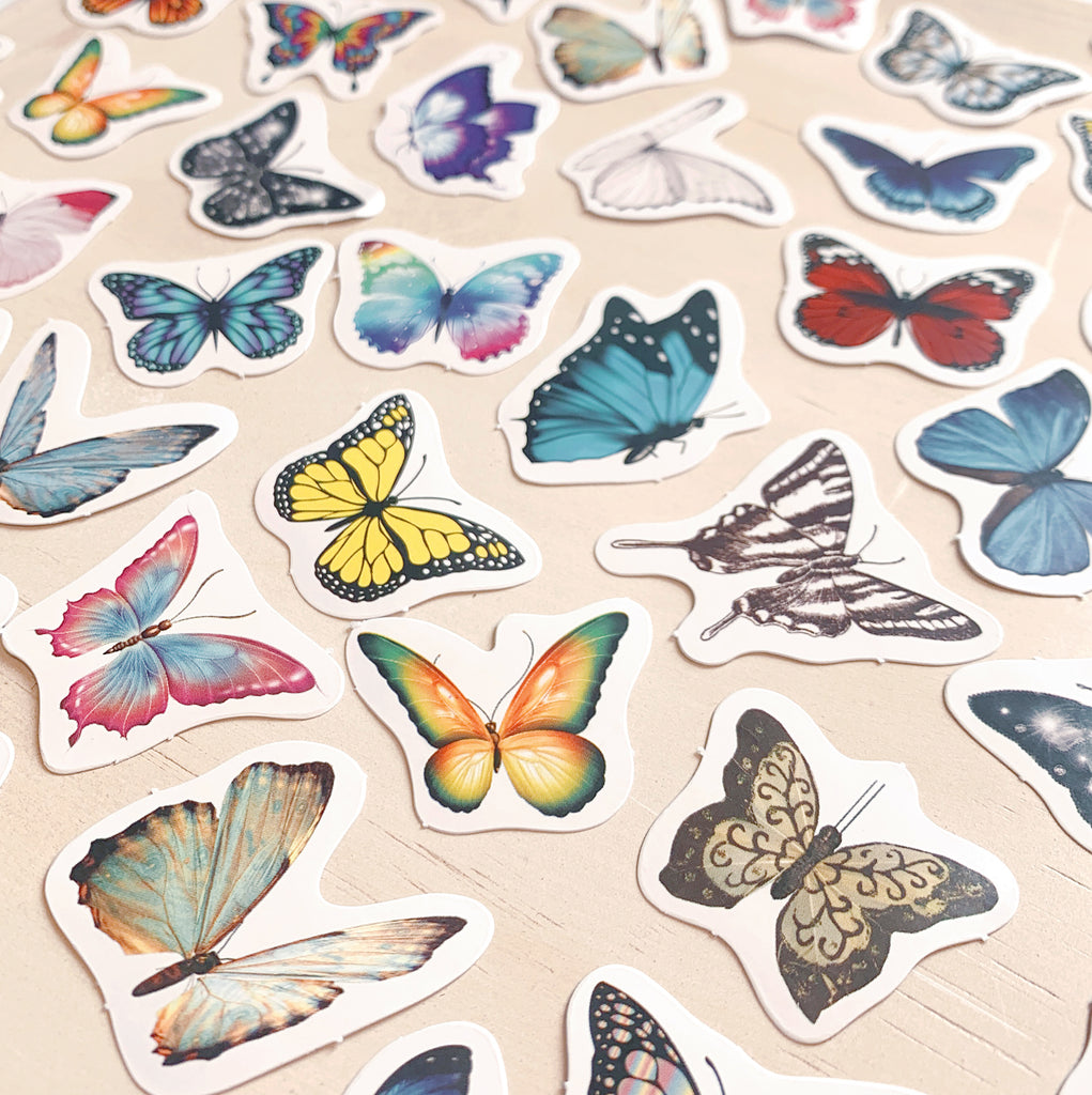 Butterfly Paper Sticker Pack - Freshie & Zero Studio Shop