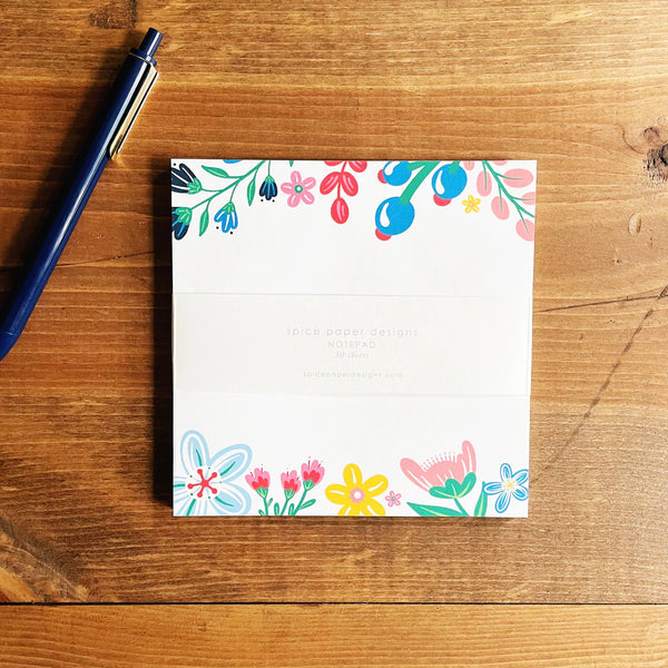 Floral Notepad - Freshie & Zero Studio Shop