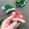 Santa Hat Hair Claw Clip - Freshie & Zero Studio Shop