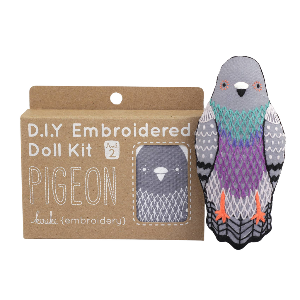 Embroidery Kit, Pigeon | Level 2 - Freshie & Zero Studio Shop