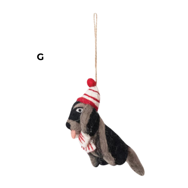 Retro Christmas Dogs Ornaments - Freshie & Zero Studio Shop