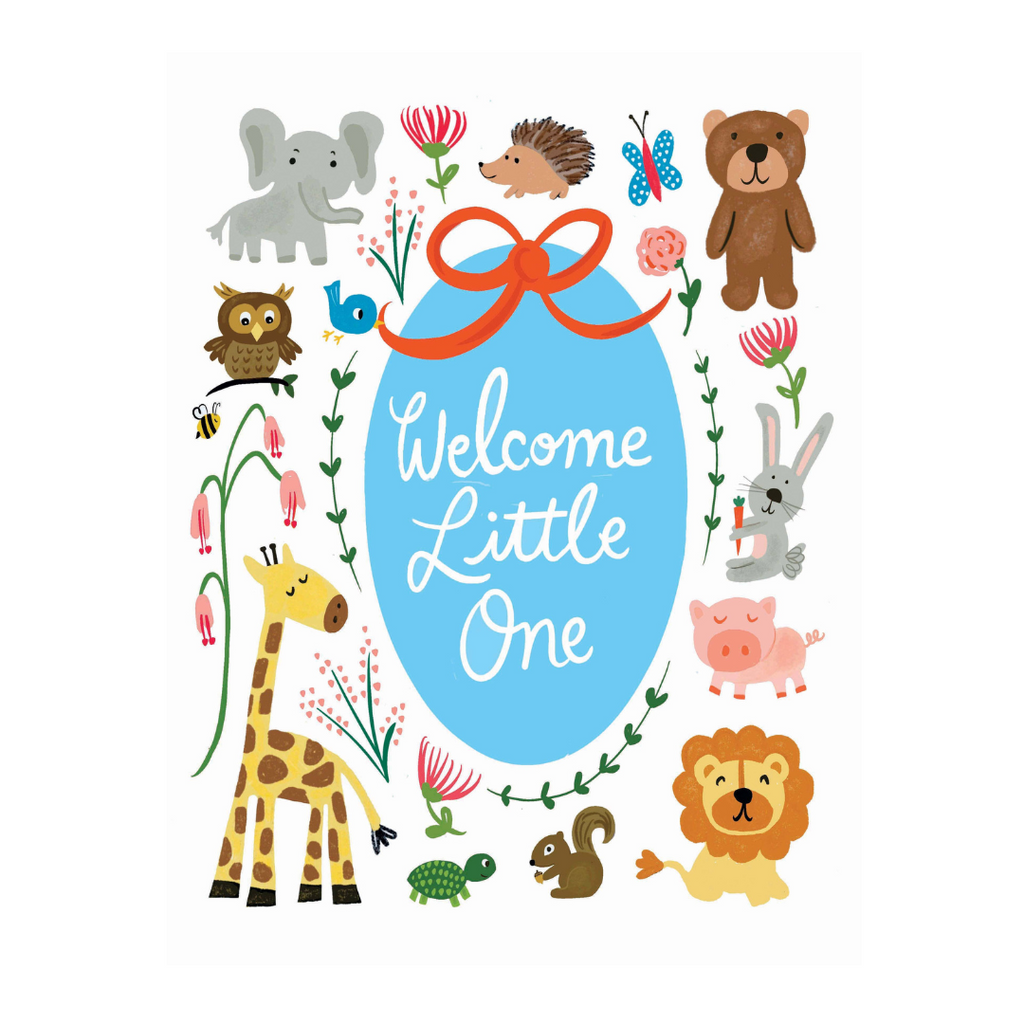 Welcome Little One New Baby Card - Freshie & Zero Studio Shop