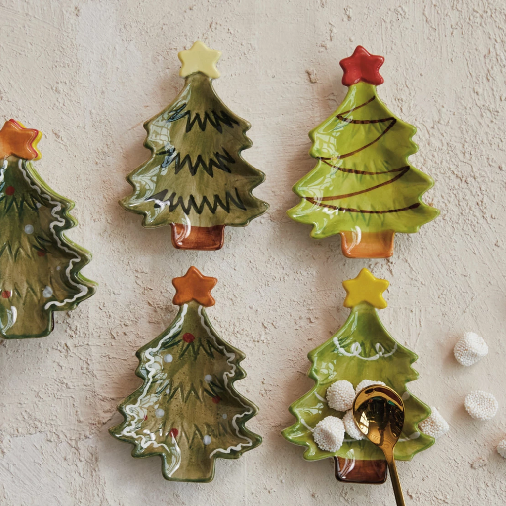Hand-Painted Christmas Tree Dish | 4 Styles - Freshie & Zero Studio Shop