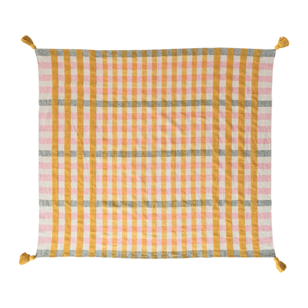 Colorful Check Woven Jacquard Throw Blanket - Freshie & Zero Studio Shop