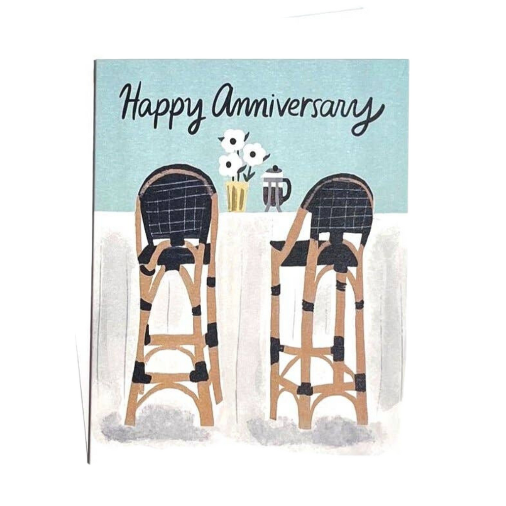 Happy Anniversary Cafe Greeting Card - Freshie & Zero Studio Shop