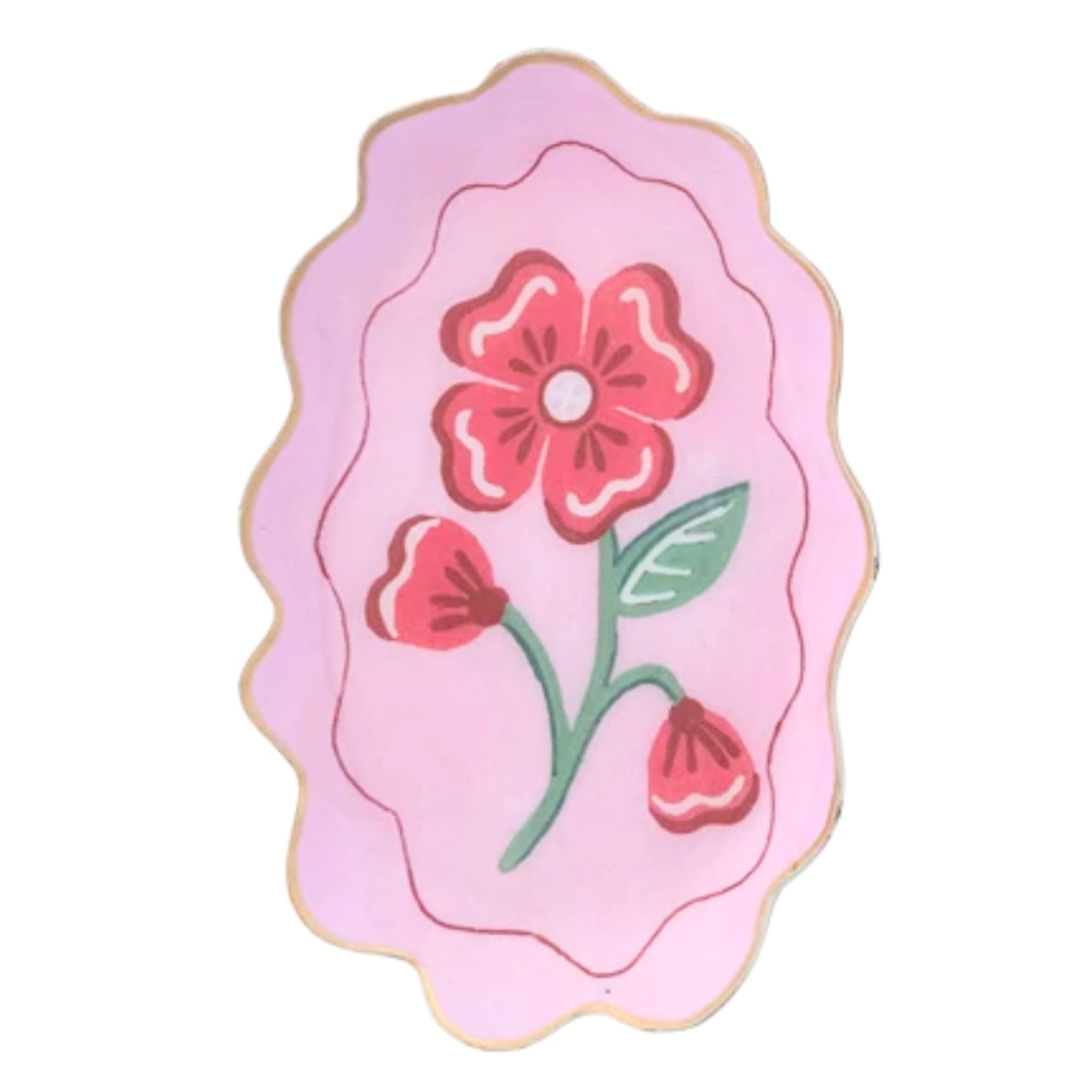 Wavy Floral Trinket Trays - Freshie & Zero Studio Shop