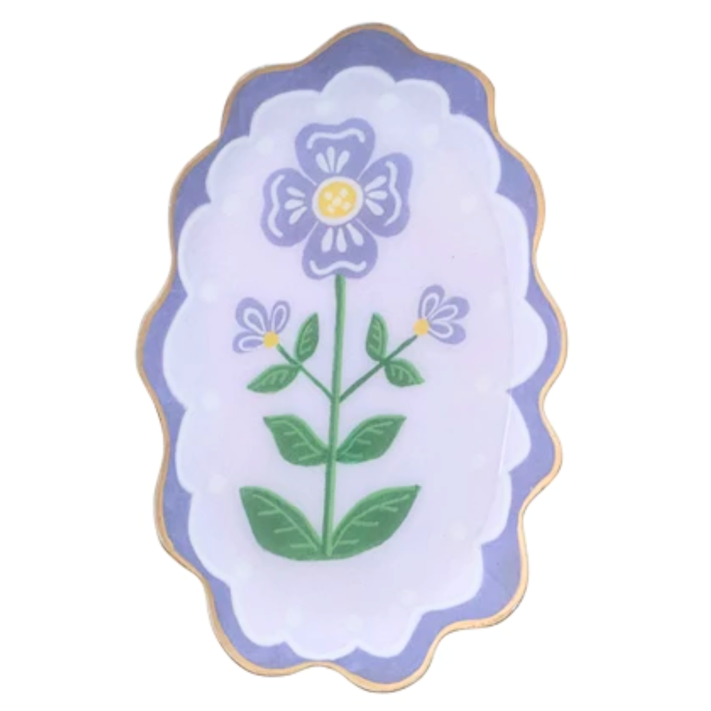 Wavy Floral Trinket Trays - Freshie & Zero Studio Shop
