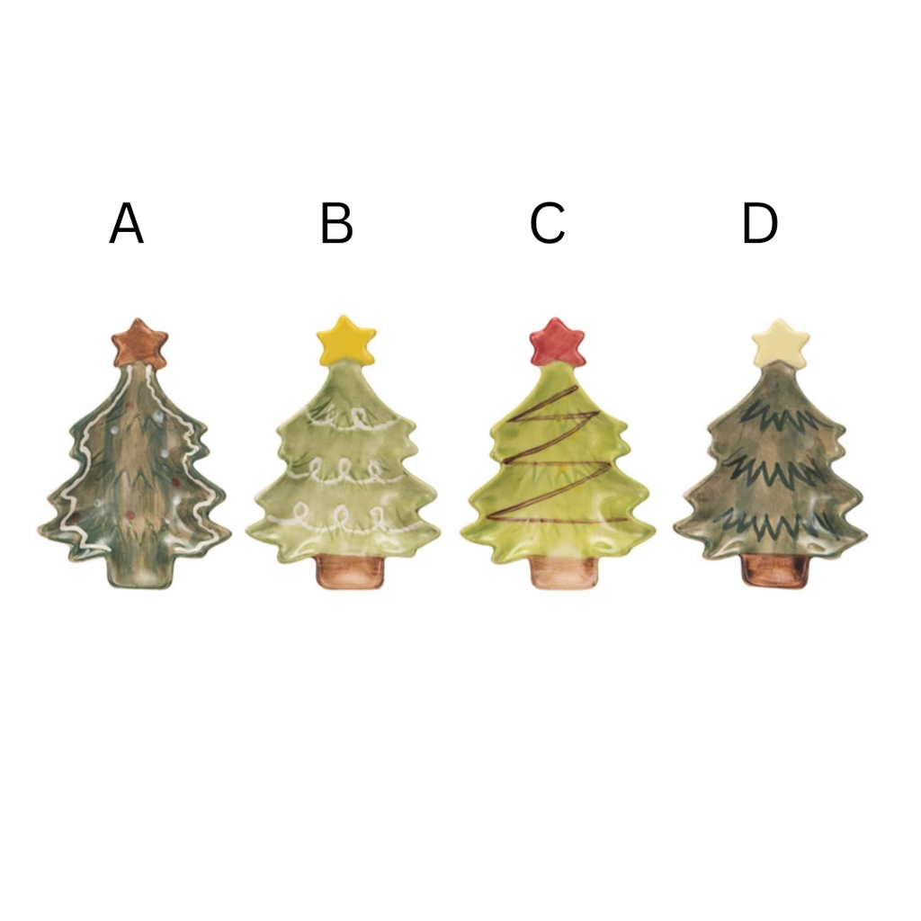 Hand-Painted Christmas Tree Dish | 4 Styles - Freshie & Zero Studio Shop