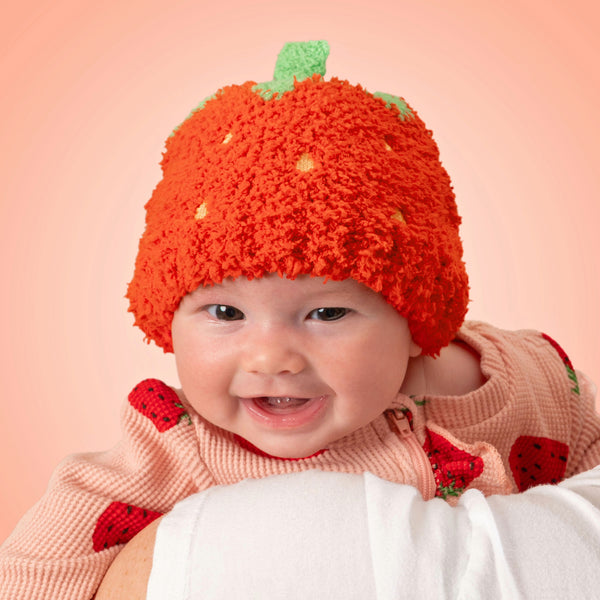 Strawberry Chenille Baby Beanie - Freshie & Zero Studio Shop