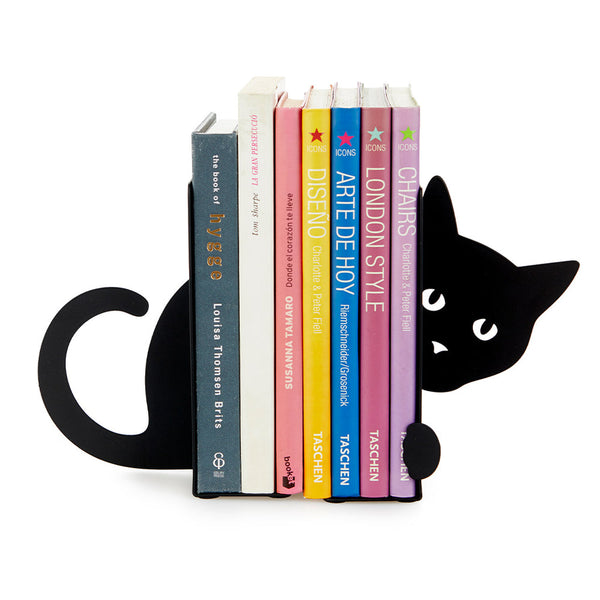 Black Cat Metal Bookends - Freshie & Zero Studio Shop
