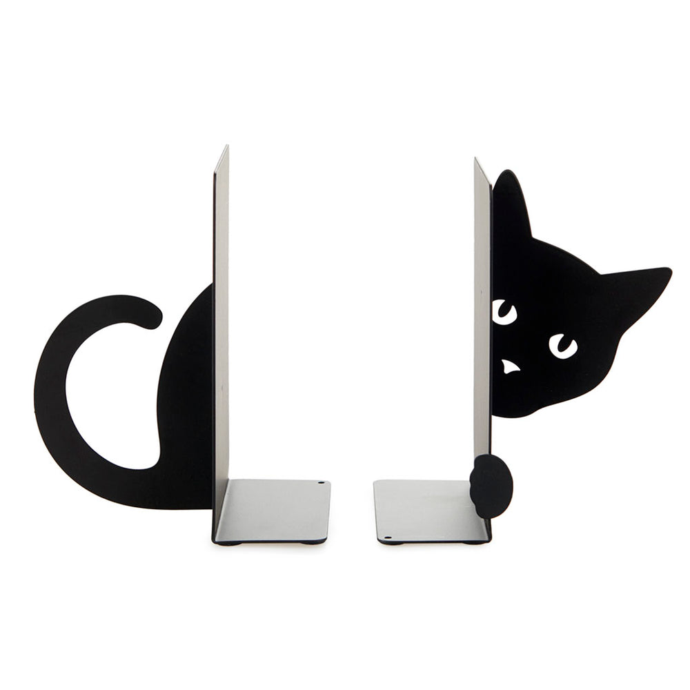 Black Cat Metal Bookends - Freshie & Zero Studio Shop