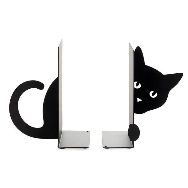 Black Cat Metal Bookends - Freshie & Zero Studio Shop