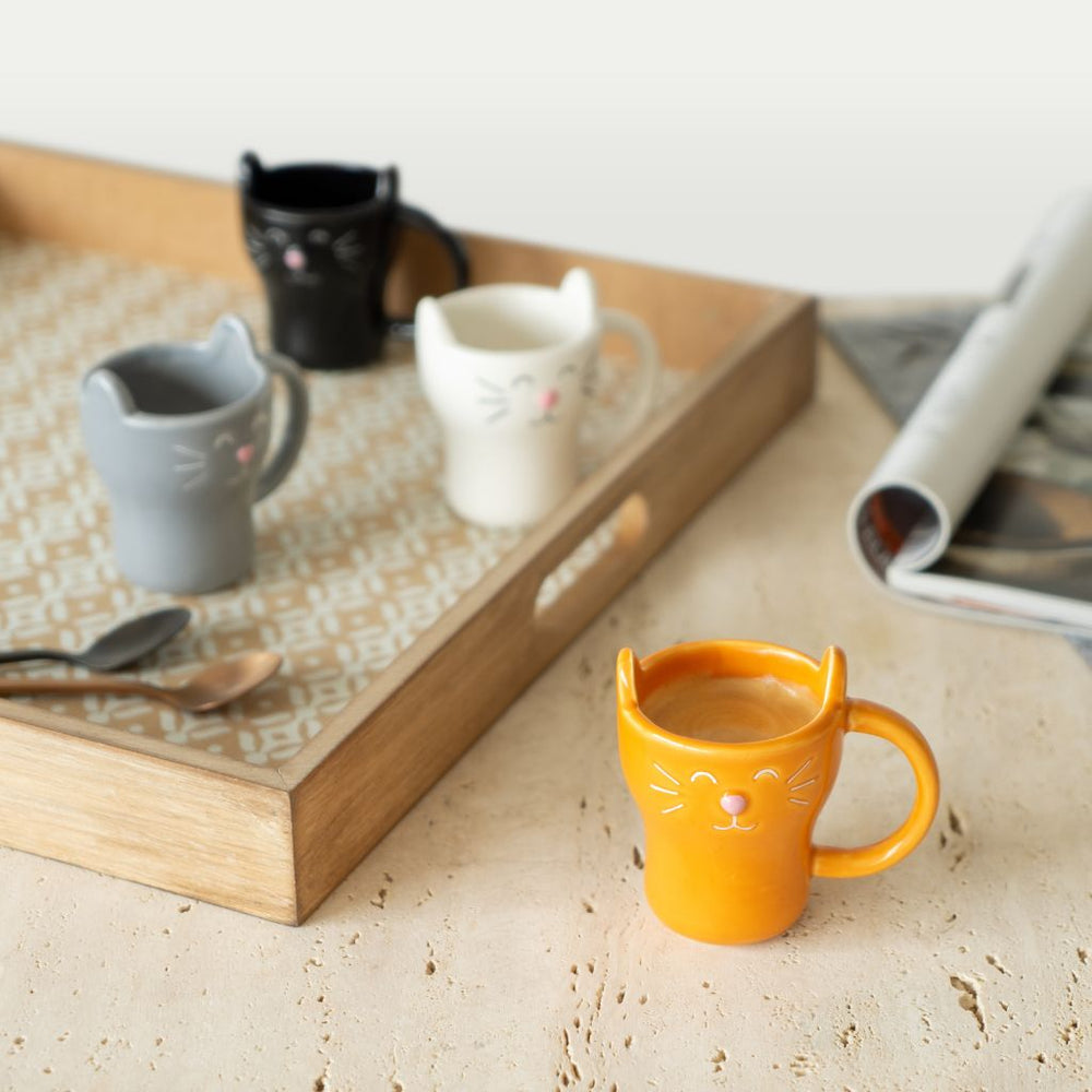 Mini Ceramic Cat Espresso Cups - Freshie & Zero Studio Shop