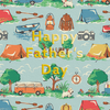 Camping Father's Day Greeting Card - Freshie & Zero Studio Shop