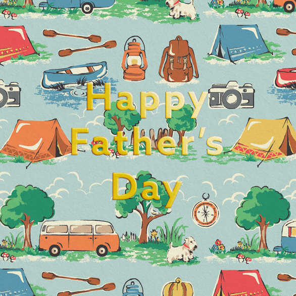Camping Father's Day Greeting Card - Freshie & Zero Studio Shop