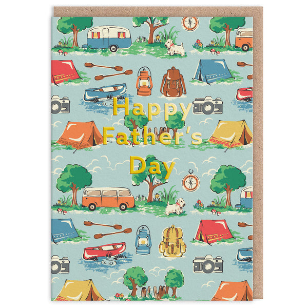 Camping Father's Day Greeting Card - Freshie & Zero Studio Shop